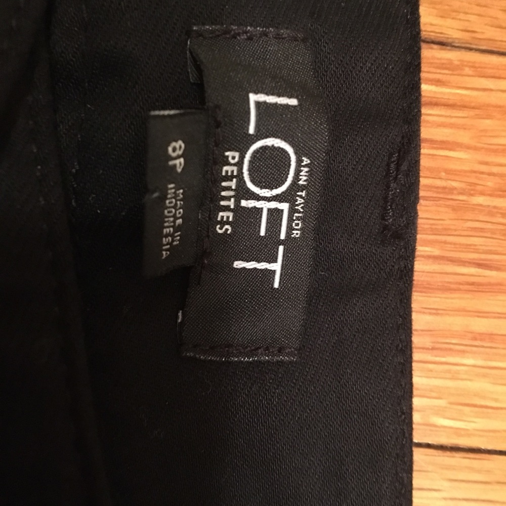 LOFT skinny cargo jeans SZ 8P Black - Picture 3 of 4